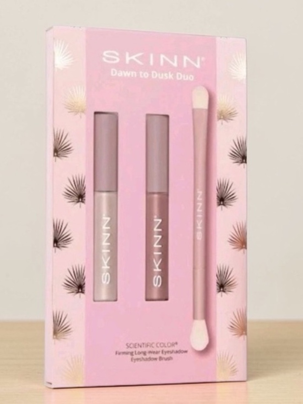 SKINN Dawn to Dusk Eyeshadow Duo with Brush PINK PRARL & TERRA ROSA